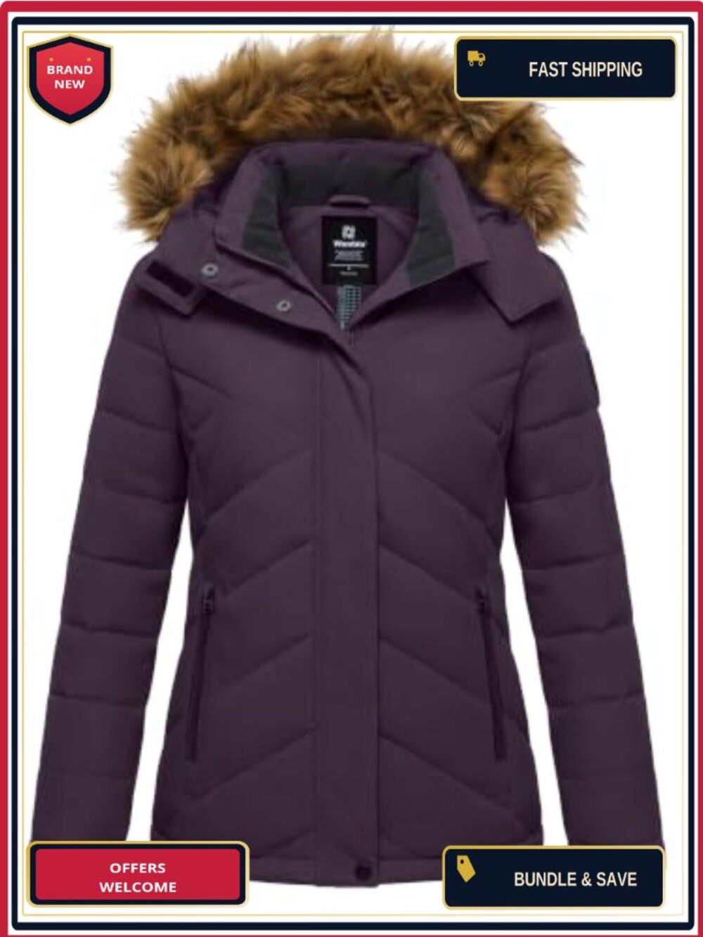 Women's Waterproof Ski Jacket Warm Puffer Snow Winter Coat